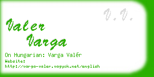 valer varga business card